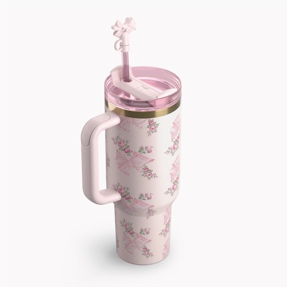 🎉sale🎉NIB Stanley x LoveShackFancy Rosa Beaux holiday 40 oz pink tumbler - Picture 3 of 7